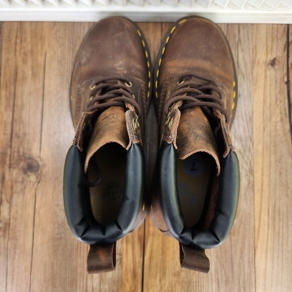 Doc Dr Martens 939 Ben Boot Womens Size 8 Brown Leather Lace Up Work Ankle Boots - Picture 7 of 10